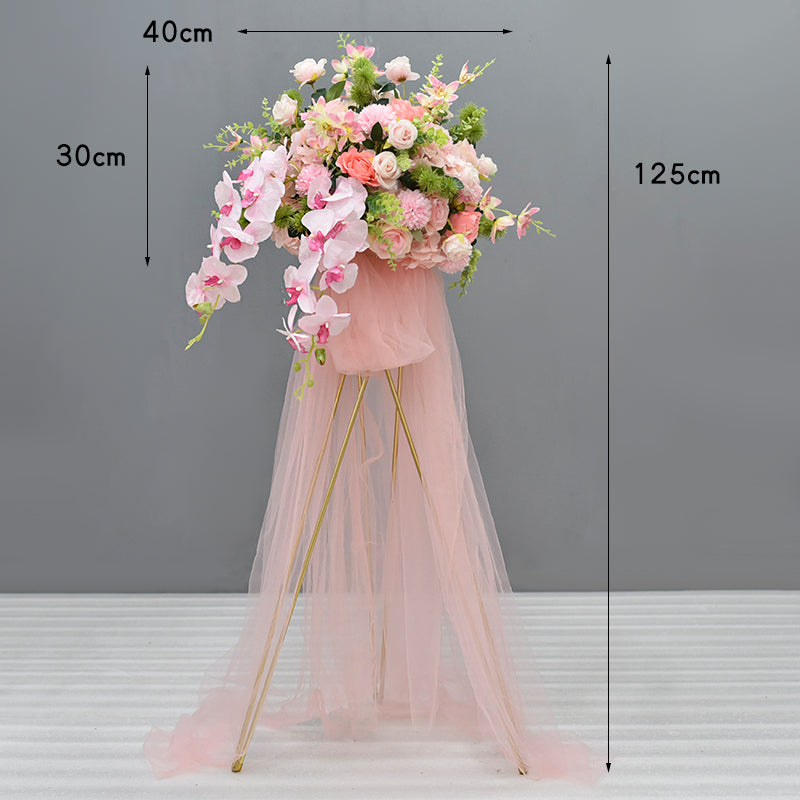 Flowerva Tripod Flower Basket Simulated Flower Wedding Guide Decoration