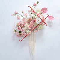 Anthurium Hanging Flower Row Pink Rose Hydrangea Wedding Background Arch Decoration Floor Flower Arrangement