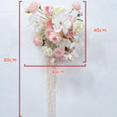 Anthurium Hanging Flower Row Pink Rose Hydrangea Wedding Background Arch Decoration Floor Flower Arrangement