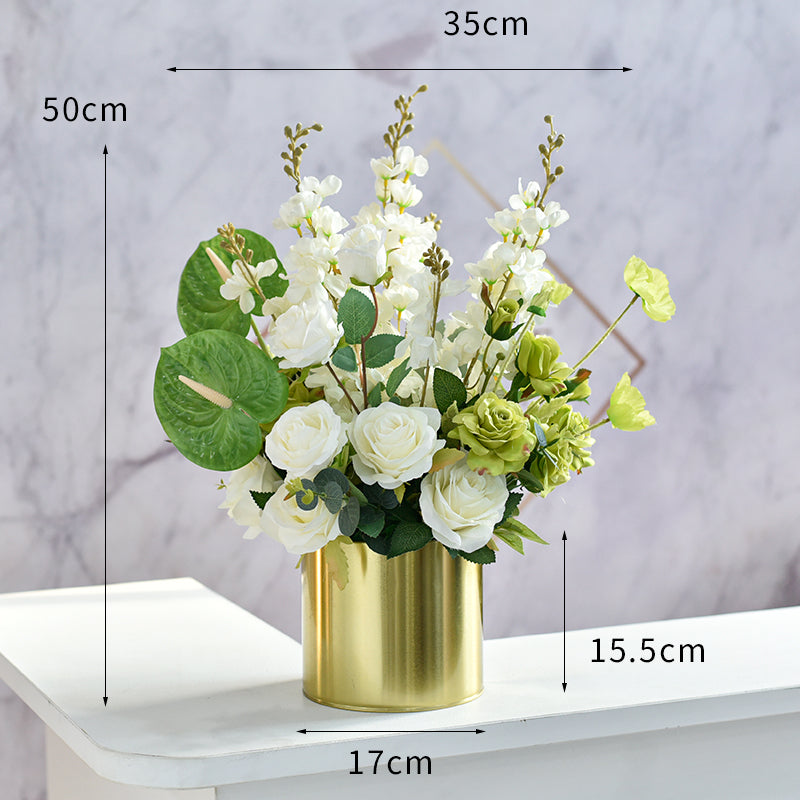 Flowerva Reception Desk Table Artificial Flower Decoration Ornaments Conference Area Bouquet