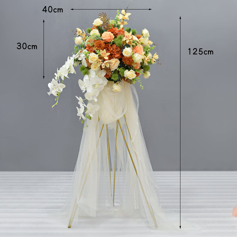 Flowerva Tripod Flower Basket Simulated Flower Wedding Guide Decoration