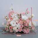 Anthurium Hanging Flower Row Pink Rose Hydrangea Wedding Background Arch Decoration Floor Flower Arrangement