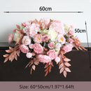 Flowerva Autumn Colorful Peony Embroidery Ball Willow Tree Leaf Vine Table Flower Wedding Background Decoration