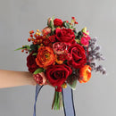 Flowerva Bouquet de roses vives une touche de couleur