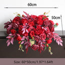 Flowerva Autumn Colorful Peony Embroidery Ball Willow Tree Leaf Vine Table Flower Wedding Background Decoration