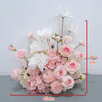 Anthurium Hanging Flower Row Pink Rose Hydrangea Wedding Background Arch Decoration Floor Flower Arrangement