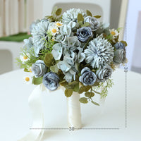 Flowerva Bouquet de mariage de fleurs artificielles nobles françaises
