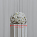 Flowerva 70/60/50/40/30 cm boule florale de Rose blanche centres de Table de Banquet de fête de mariage
