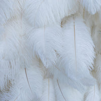 Flowerva Bohemian-Inspired White Feather Flower Wall for Wedding  Backdrops