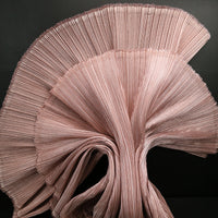 Rose Gold Metal Pearlescent Yarn Fabric Pleated Cloth Wedding Modeling Stage Decoration Flower