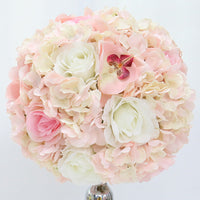 Flowerva – hortensia Rose et blanc, Center de Table, boule de fleurs, décoration de mariage, accessoires d'arrangement pour événements