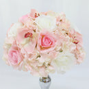 Flowerva – hortensia Rose et blanc, Center de Table, boule de fleurs, décoration de mariage, accessoires d'arrangement pour événements