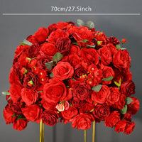 Deluxe Custom White Artificial Rose 70cm 3/4 Flower Ball Wedding Party Stage Table Center Decoration Props