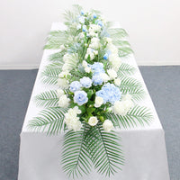 Flowerva Wedding Artificial Flower Row Green Plant Arch Background Table Cloth Decoration