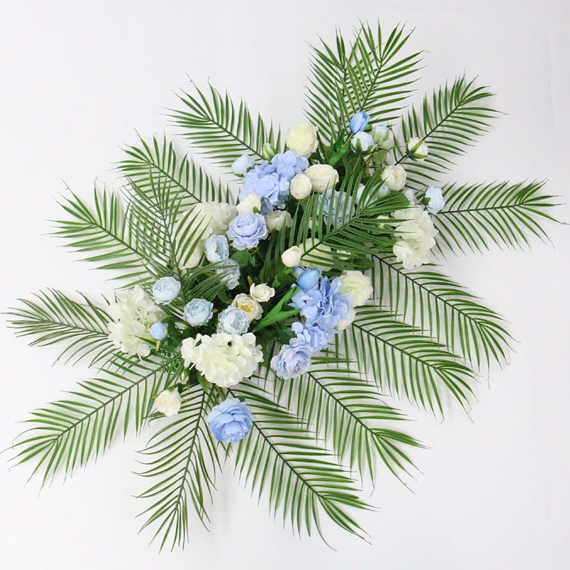 Flowerva – rangée de fleurs artificielles pour mariage, arc de plante verte, décoration de nappe de fond