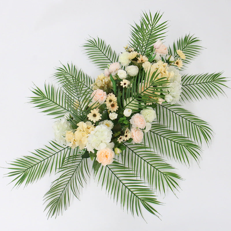 Flowerva – rangée de fleurs artificielles pour mariage, arc de plante verte, décoration de nappe de fond