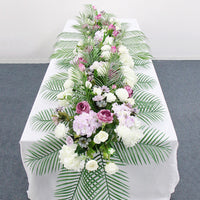 Flowerva Wedding Artificial Flower Row Green Plant Arch Background Table Cloth Decoration