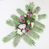 Flowerva – rangée de fleurs artificielles pour mariage, arc de plante verte, décoration de nappe de fond