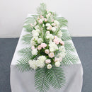 Flowerva – rangée de fleurs artificielles pour mariage, arc de plante verte, décoration de nappe de fond