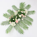 Flowerva – rangée de fleurs artificielles pour mariage, arc de plante verte, décoration de nappe de fond