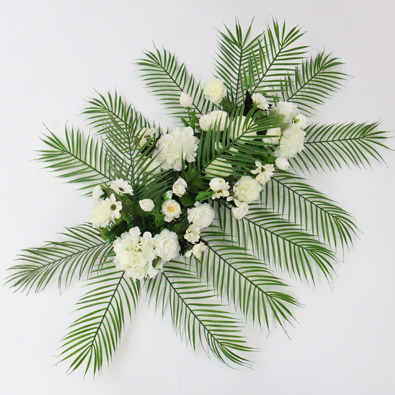 Flowerva – rangée de fleurs artificielles pour mariage, arc de plante verte, décoration de nappe de fond