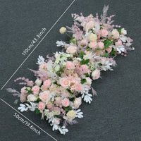 Décor de scène de mariage floral en arc rose Flowerva