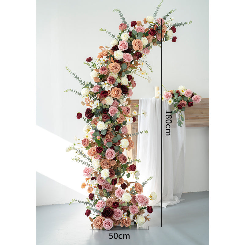 Flowerva Enchanting Dual-Arch Botanical Scene Setting and Decor