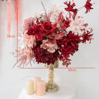 Décoration florale de table d'élégance de mariage floral de la série rose de Flowerva 