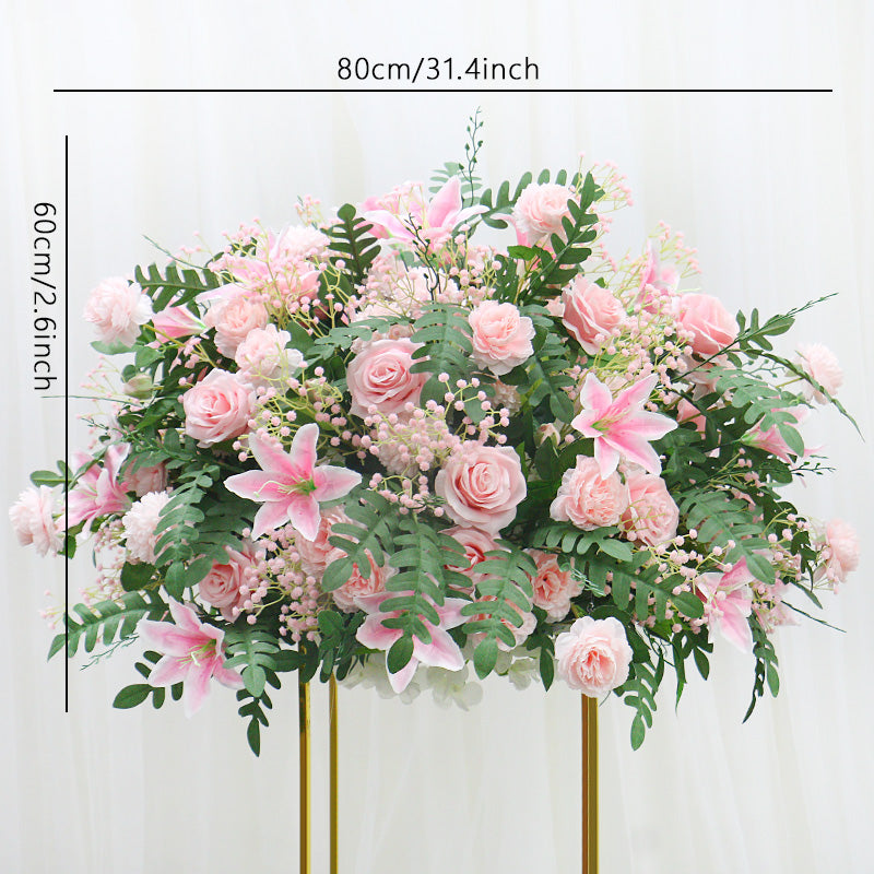 La grandeur florale dévoilée : le spectacle de mariage rose de Flowerva