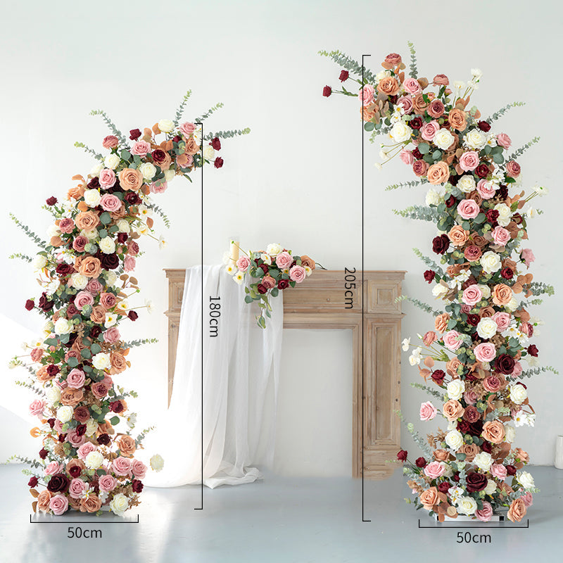 Flowerva Enchanting Dual-Arch Botanical Scene Setting and Decor