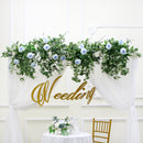 Flowerva White Rose Eucalyptus Leaf Artificial Flower Row Wedding Arch Party Background Decoration