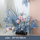 Flowerva Ensemble d'arrangement floral décoratif de simulation de mariage bleu