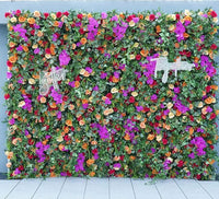 Flowerva nouveau 5D noir plume tissu fleur mur de mariage toile de fond décor fête d'anniversaire événement accessoires fenêtre affichage tissu vert plantes mur