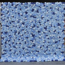 Flowerva Blue Rose Hydrangea Fabric 5D  Cloth Floral Wall Outdoor Party Wedding Backdrop Wall Decor Props