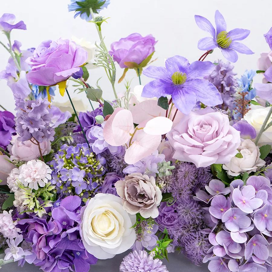 Flowerva – fleurs de Table longues violettes, décoration de cérémonie de mariage, fleurs artificielles