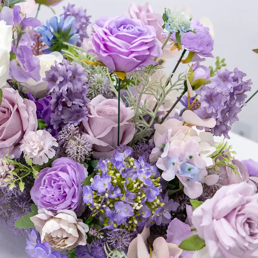 Flowerva – fleurs de Table longues violettes, décoration de cérémonie de mariage, fleurs artificielles