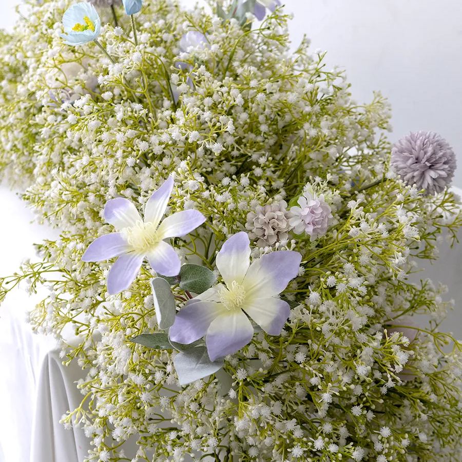 Flowerva – longue Table étoilée décorative, arrangement floral simulé