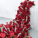 Flowerva Red Wedding Decoration Stage Background Simulated Floral Arrangement