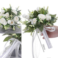 Flowerva Pure White Hand-Held Floral Arrangements