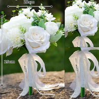 Flowerva Pure White Hand-Held Floral Arrangements