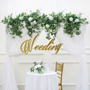 Flowerva White Rose Eucalyptus Leaf Artificial Flower Row Wedding Arch Party Background Decoration