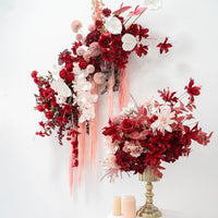 Flowerva's Pink Series Floral Wedding Elegance Table Floral Decoration