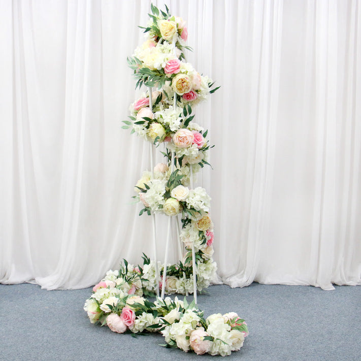Flowerva 30 cm Rose Babysbreath Centre de Table de Mariage Pièce de Bal Arrangement de fête Bonquet
