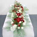 Flowerva – rangée de fleurs artificielles pour mariage, arc de plante verte, décoration de nappe de fond