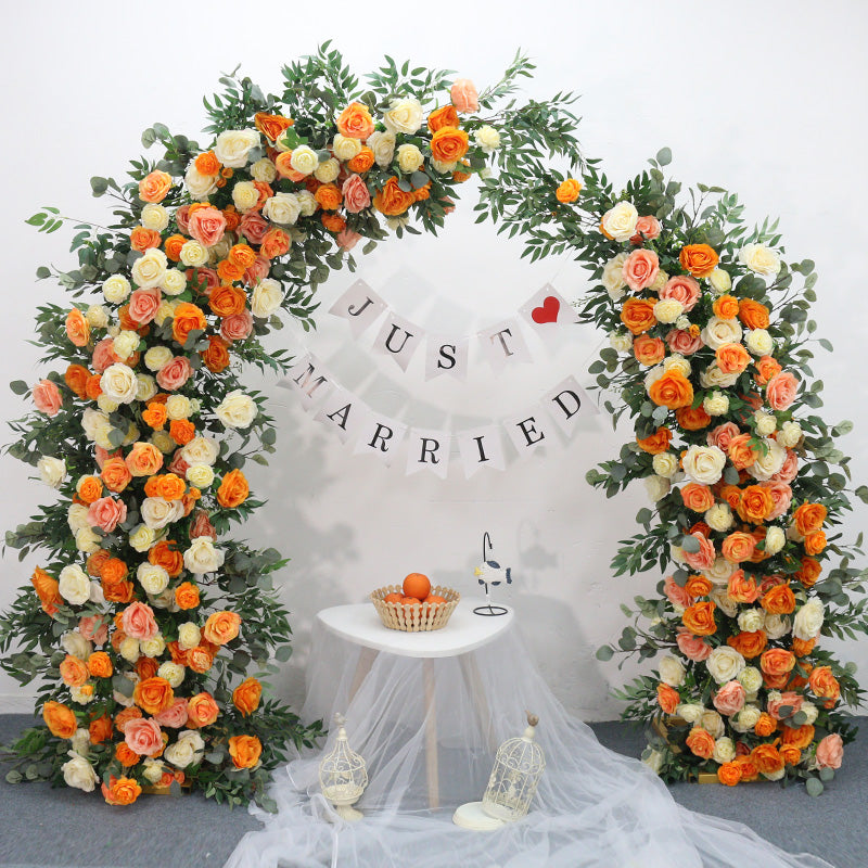 Flowerva Arche de fleurs d'oranger Arrangement floral Décoration florale de mariage