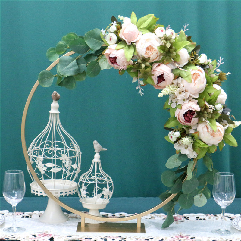 Flowerva – rangée de fleurs artificielles orchidées colorées, décoration d'arc de mariage, fête florale 