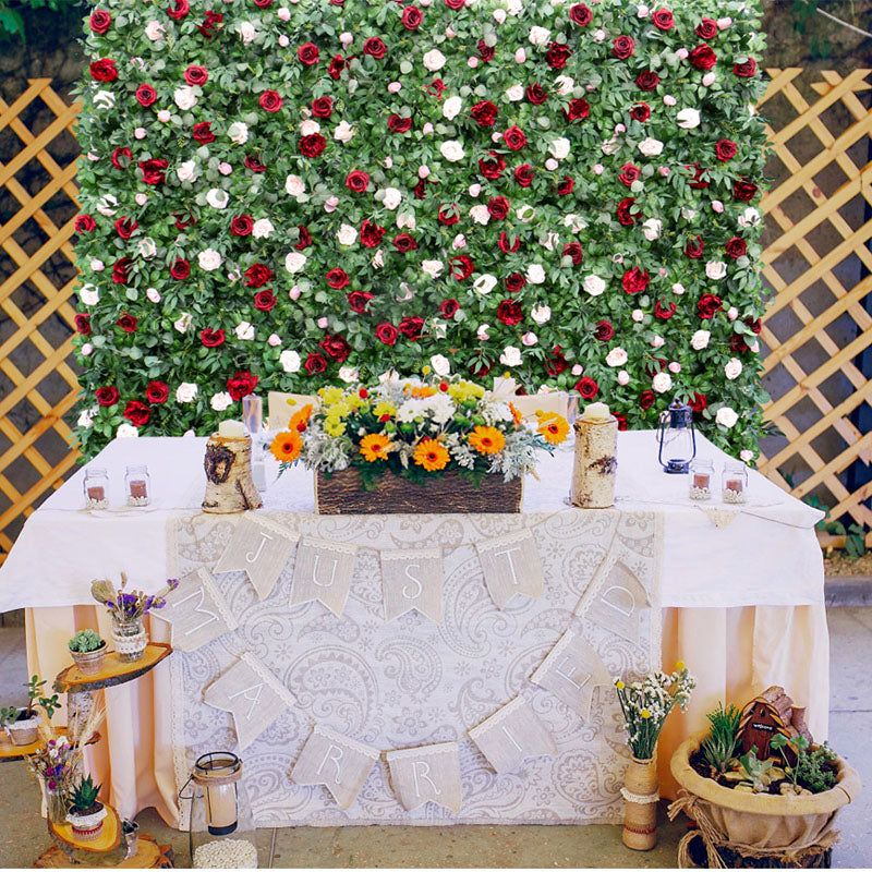 Flowerva – mur de plantes vertes artificielles, décoration murale de fleurs, arrière-plan de fête de mariage, décoration de luxe 5D