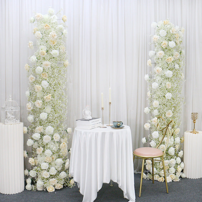 Flowerva – rangée de fleurs artificielles orchidées colorées, décoration d'arc de mariage, fête florale