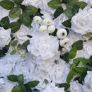 Flowerva artistique blanc Rose tissu fleur mur fête d'anniversaire mariage toile de fond scène décor tissu Floral mur fenêtre affichage accessoires