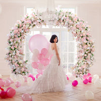 Flowerva Pink Arch Floral Wedding Scene Decor